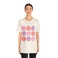 retro groovy smiley face valentines day Unisex Jersey Short Sleeve Tee