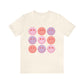 retro groovy smiley face valentines day Unisex Jersey Short Sleeve Tee