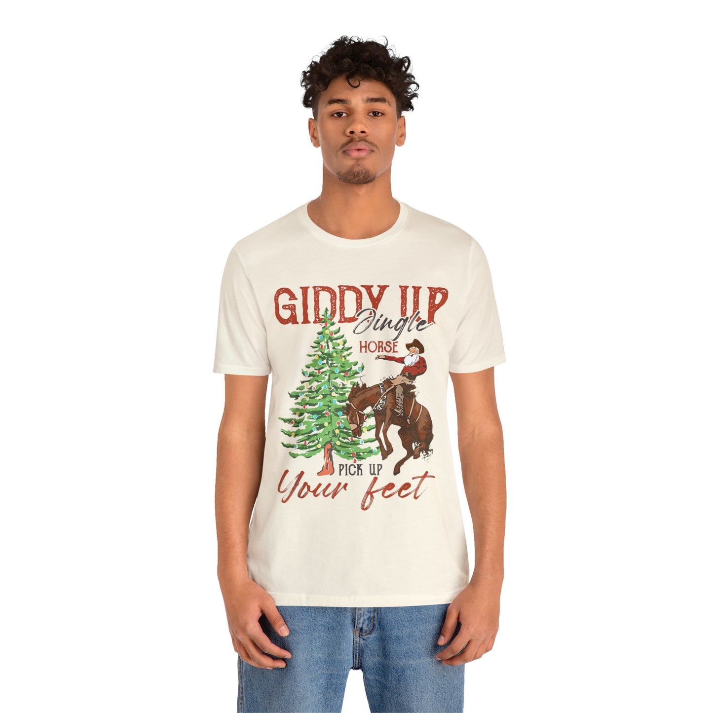 Giddy Up Jingle Horse Unisex Jersey Short Sleeve Tee