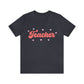 Retro Valentines day Teacher hearts Unisex Jersey Short Sleeve Tee