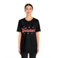 Retro Valentines day Teacher hearts Unisex Jersey Short Sleeve Tee