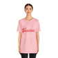 Retro Valentines day Teacher hearts Unisex Jersey Short Sleeve Tee