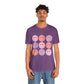 retro groovy smiley face valentines day Unisex Jersey Short Sleeve Tee
