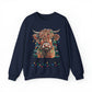 highland cow christmas Unisex Heavy Blend™ Crewneck Sweatshirt
