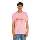 Retro Valentines day Teacher hearts Unisex Jersey Short Sleeve Tee