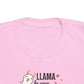 Llama be your valentine Toddler's Fine Jersey Tee