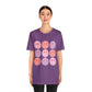 retro groovy smiley face valentines day Unisex Jersey Short Sleeve Tee
