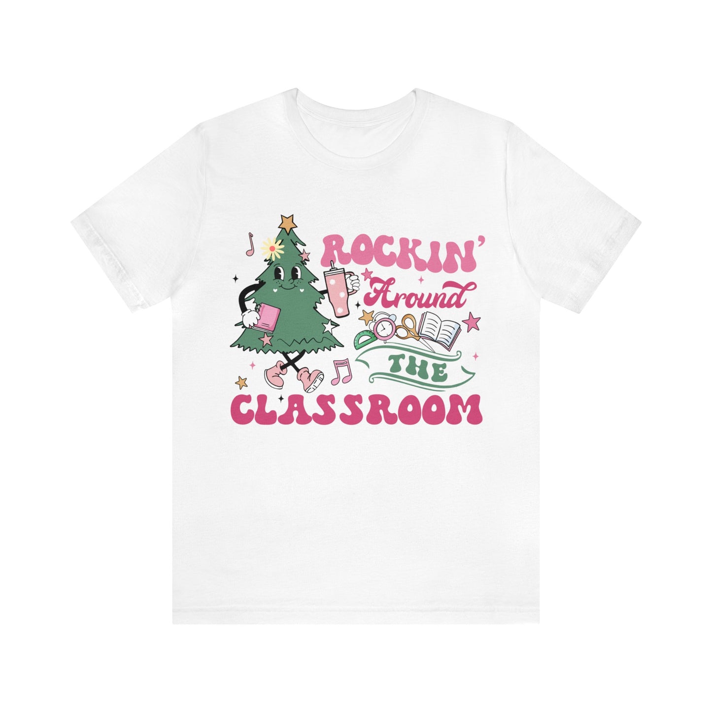 rockinh around the classroom Unisex Jersey Short Sleeve Tee