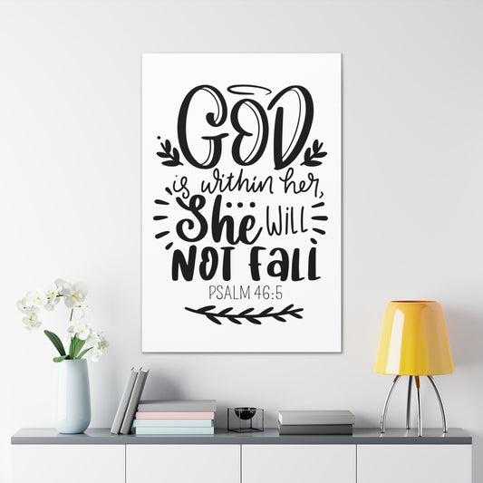God is within her she will not fail Canvas Gallery Wraps