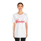 Retro Valentines day Teacher hearts Unisex Jersey Short Sleeve Tee