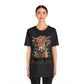 Merry Christmas Highland Cow Christmas Lights Tree Unisex Jersey Short Sleeve Tee