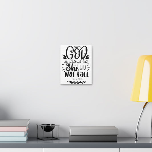 God is within her she will not fail Canvas Gallery Wraps