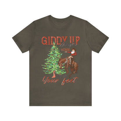 Giddy Up Jingle Horse Unisex Jersey Short Sleeve Tee