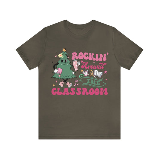 rockinh around the classroom Unisex Jersey Short Sleeve Tee