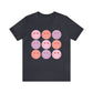 retro groovy smiley face valentines day Unisex Jersey Short Sleeve Tee