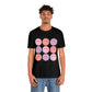 retro groovy smiley face valentines day Unisex Jersey Short Sleeve Tee