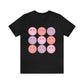 retro groovy smiley face valentines day Unisex Jersey Short Sleeve Tee
