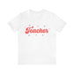 Retro Valentines day Teacher hearts Unisex Jersey Short Sleeve Tee