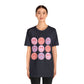 retro groovy smiley face valentines day Unisex Jersey Short Sleeve Tee