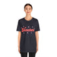 Retro Valentines day Teacher hearts Unisex Jersey Short Sleeve Tee