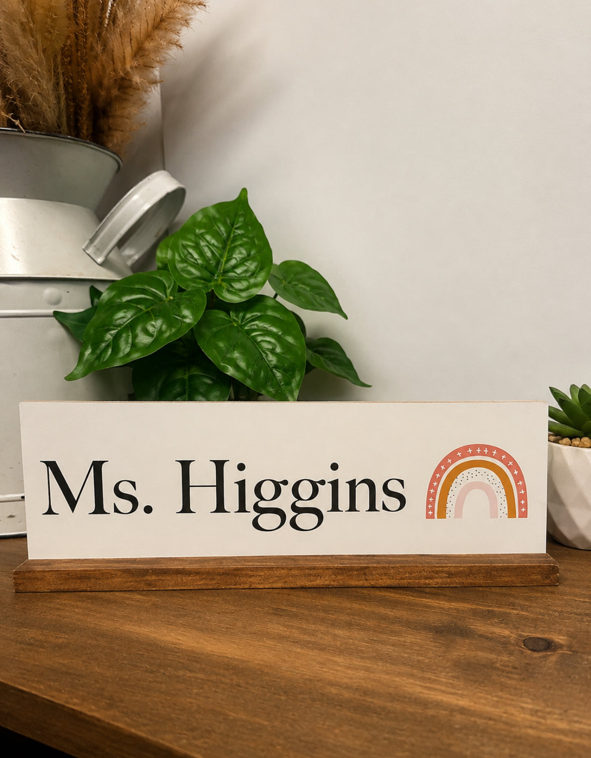 Personalized Teacher Desk Plate; Name Plate; Desk Plaque