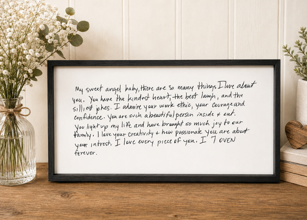Your handwritten Recipe/Letter transferred to wood Sign