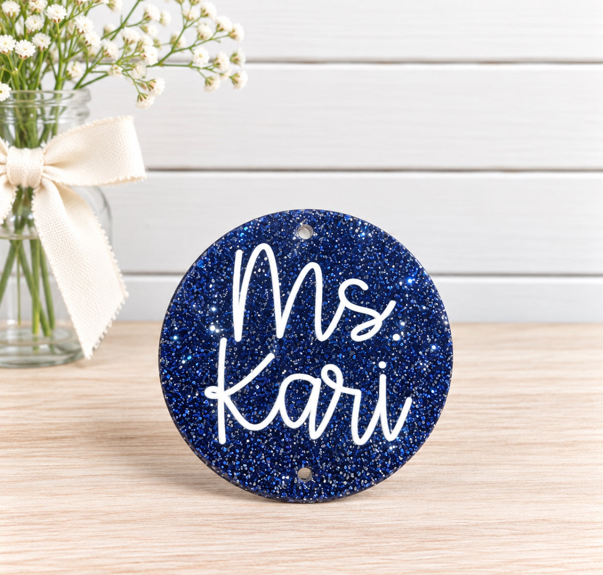 DOORBUSTER Personalized Acrylic Lanyard Disc | Custom Name Lanyard Add-On | 2 Inch Doorbuster