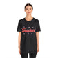 Retro Valentines day Teacher hearts Unisex Jersey Short Sleeve Tee