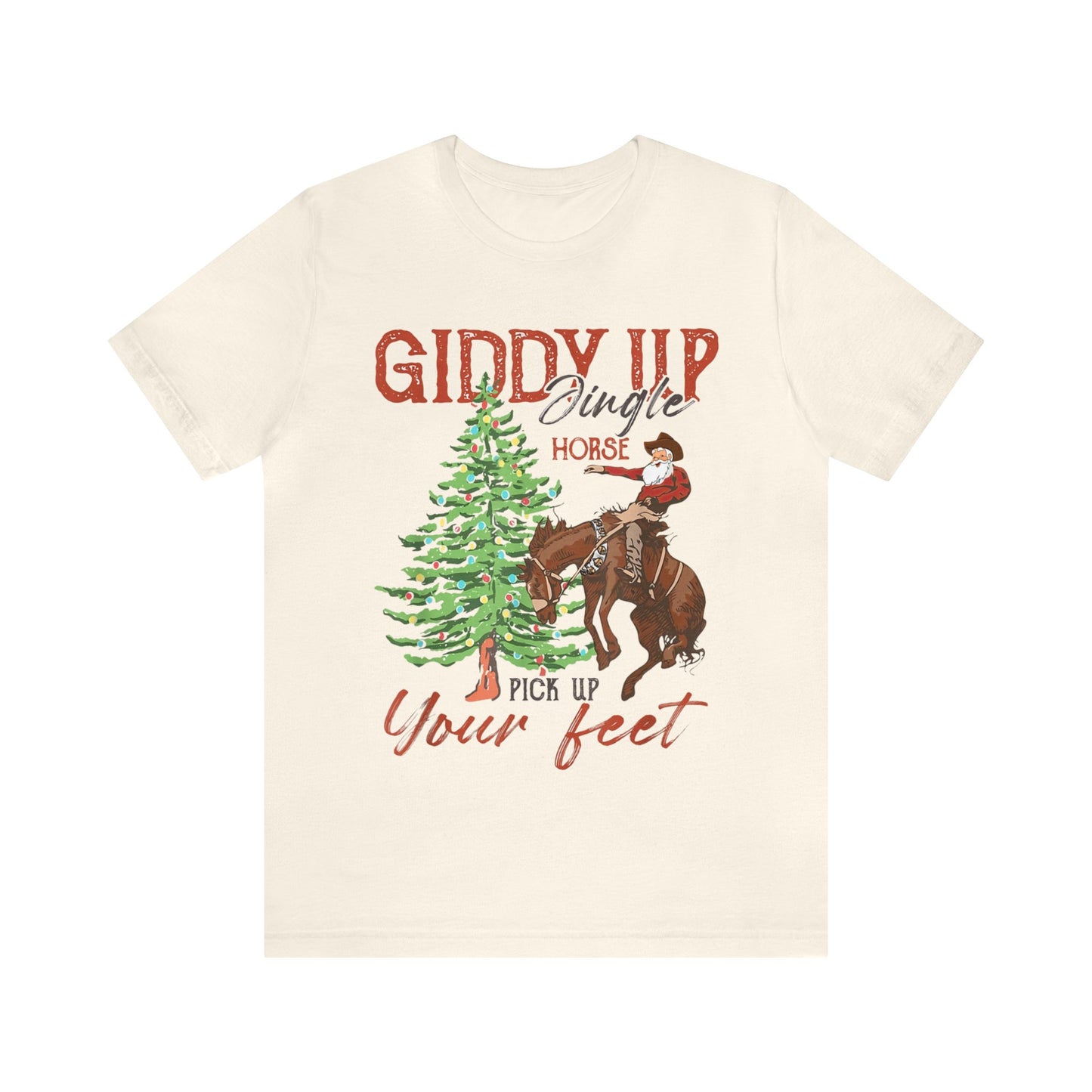 Giddy Up Jingle Horse Unisex Jersey Short Sleeve Tee