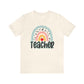 BOHO teacher rainbow Unisex Jersey Short Sleeve Tee