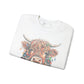 highland cow christmas Unisex Heavy Blend™ Crewneck Sweatshirt