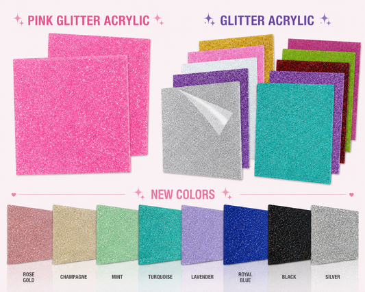 Available acrylic color options for personalized sticky note holders