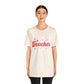 Retro Valentines day Teacher hearts Unisex Jersey Short Sleeve Tee