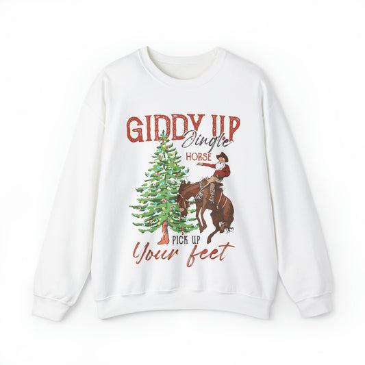 giddy up jingle horse Unisex Heavy Blend™ Crewneck Sweatshirt