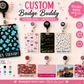 Custom UV Printed Acrylic Badge Buddy + Matching Badge Reel Set