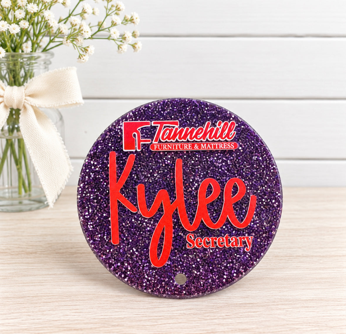 DOORBUSTER Personalized Acrylic Lanyard Disc | Custom Name Lanyard Add-On | 2 Inch Doorbuster