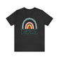 BOHO teacher rainbow Unisex Jersey Short Sleeve Tee
