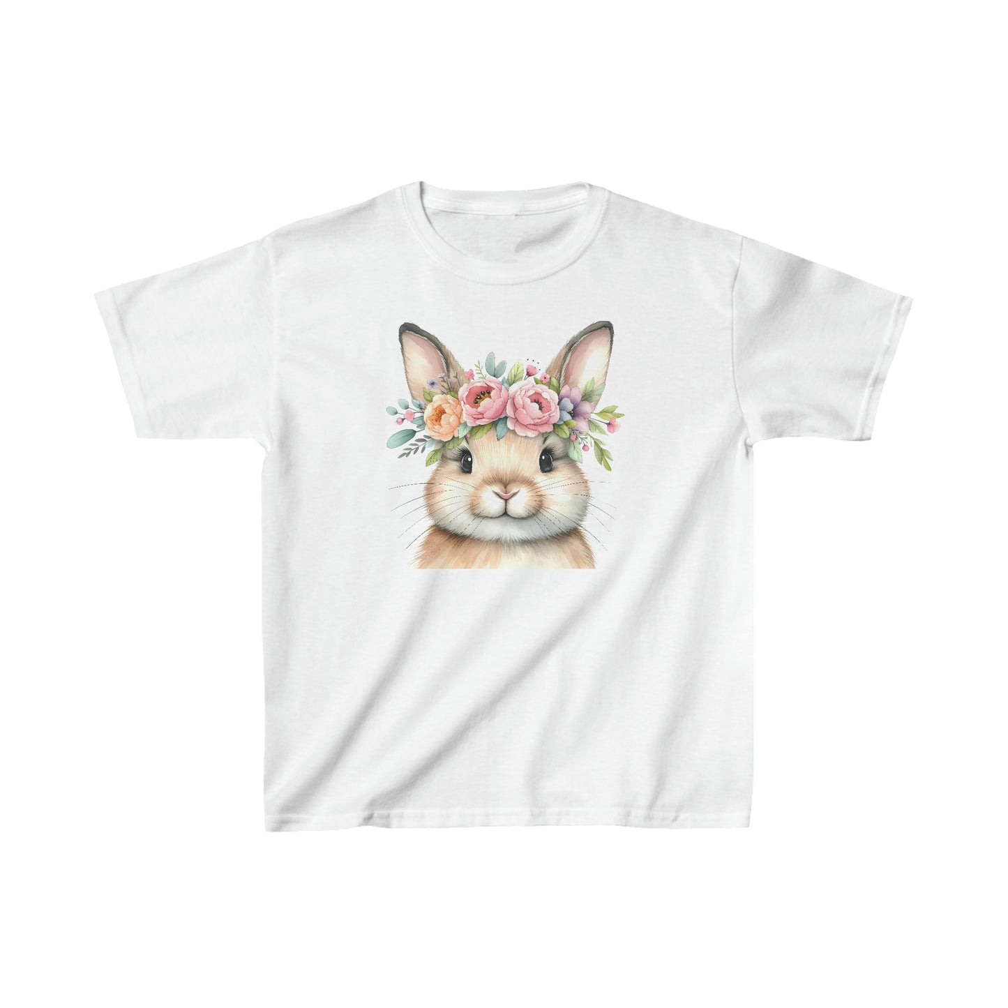 Floral Easter Bunny Shirt Kids Heavy Cotton™ Tee