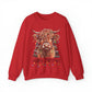 highland cow christmas Unisex Heavy Blend™ Crewneck Sweatshirt