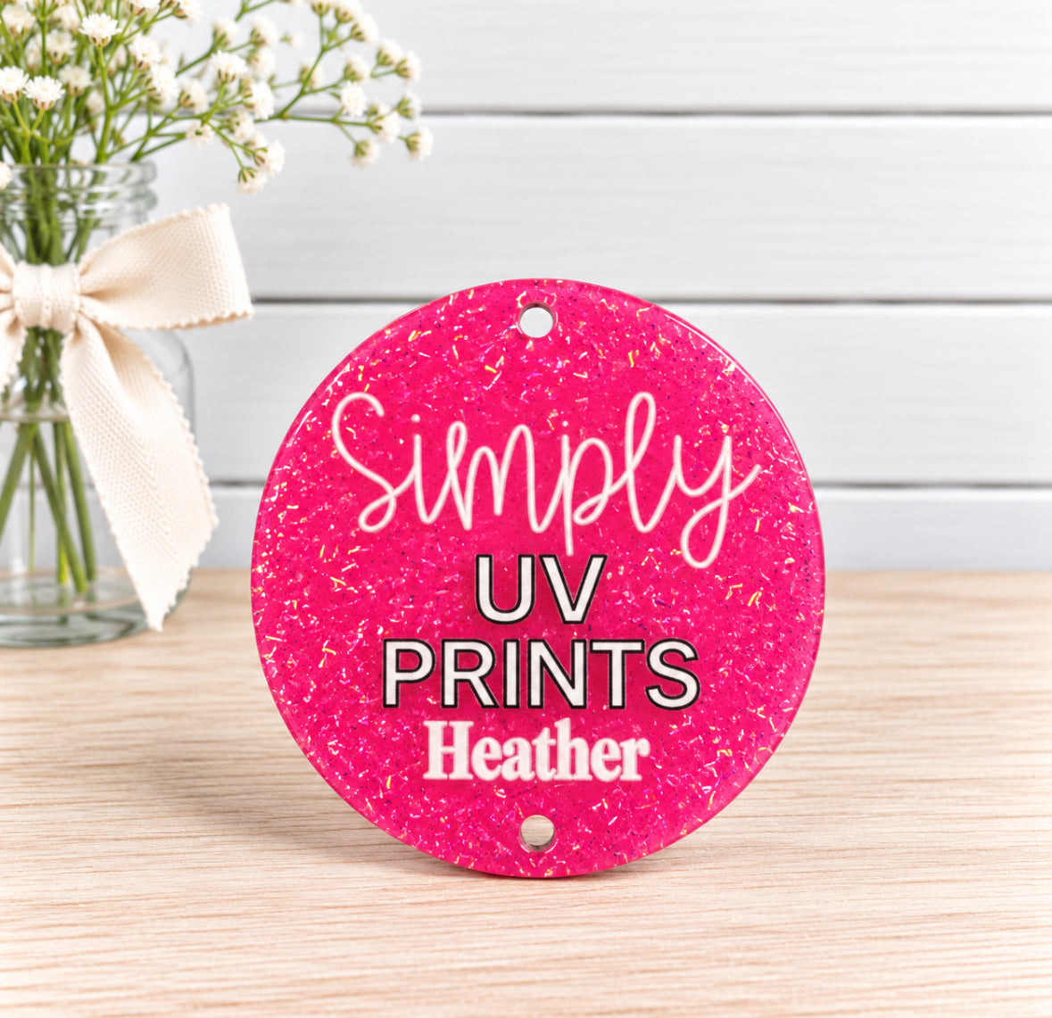 DOORBUSTER Personalized Acrylic Lanyard Disc | Custom Name Lanyard Add-On | 2 Inch Doorbuster
