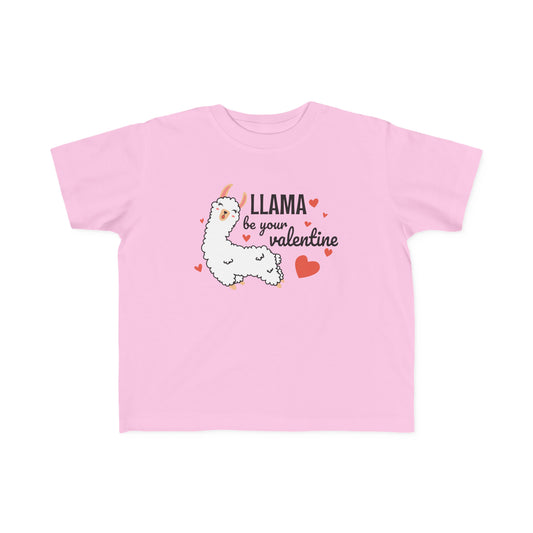 Llama be your valentine Toddler's Fine Jersey Tee