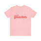 Retro Valentines day Teacher hearts Unisex Jersey Short Sleeve Tee
