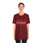 Retro Valentines day Teacher hearts Unisex Jersey Short Sleeve Tee