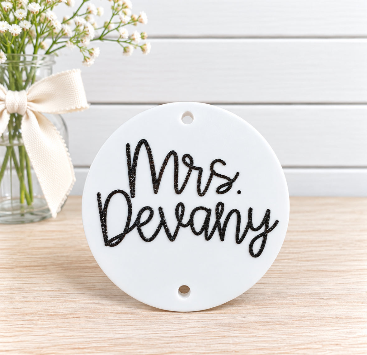 DOORBUSTER Personalized Acrylic Lanyard Disc | Custom Name Lanyard Add-On | 2 Inch Doorbuster