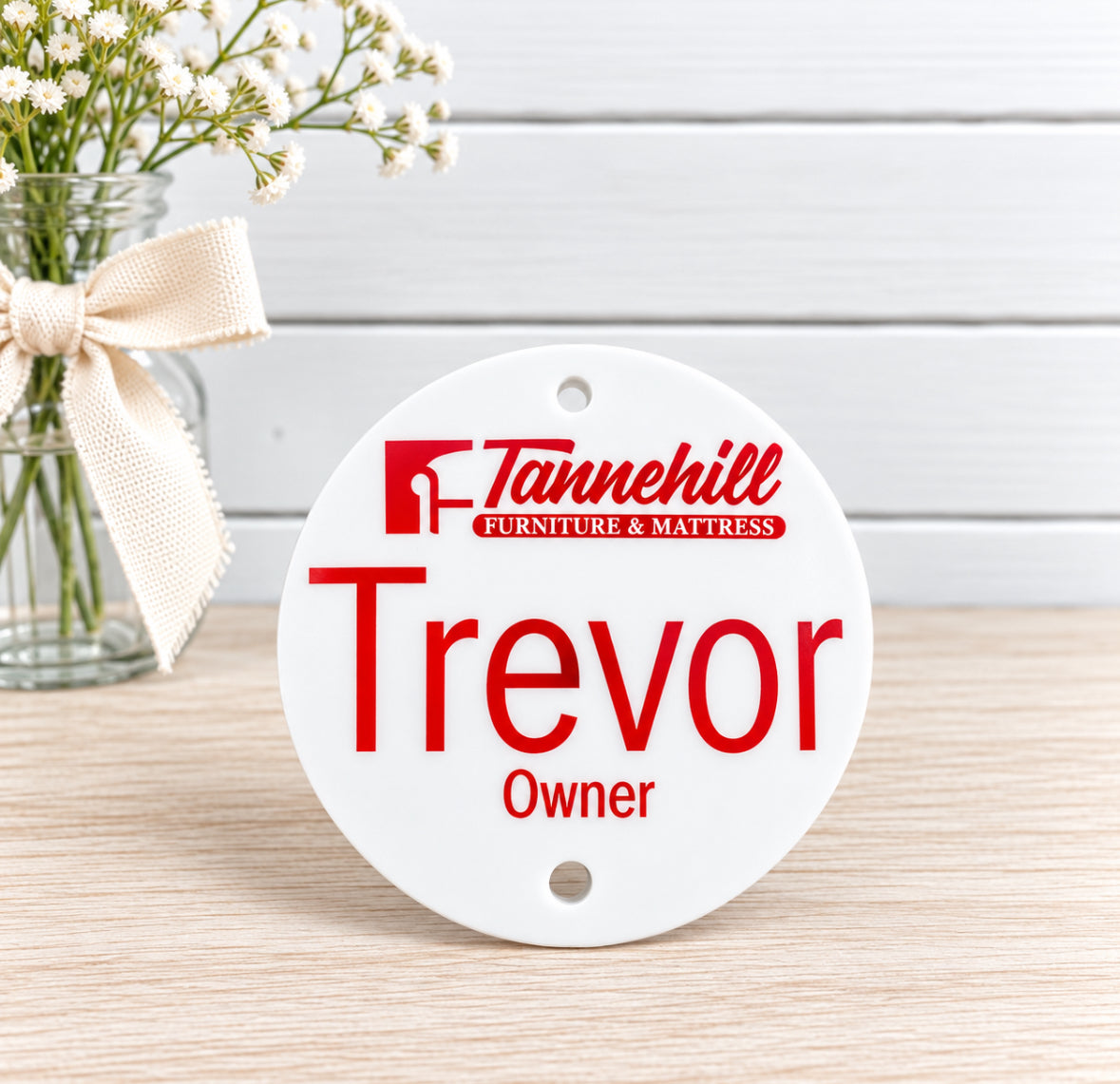 DOORBUSTER Personalized Acrylic Lanyard Disc | Custom Name Lanyard Add-On | 2 Inch Doorbuster