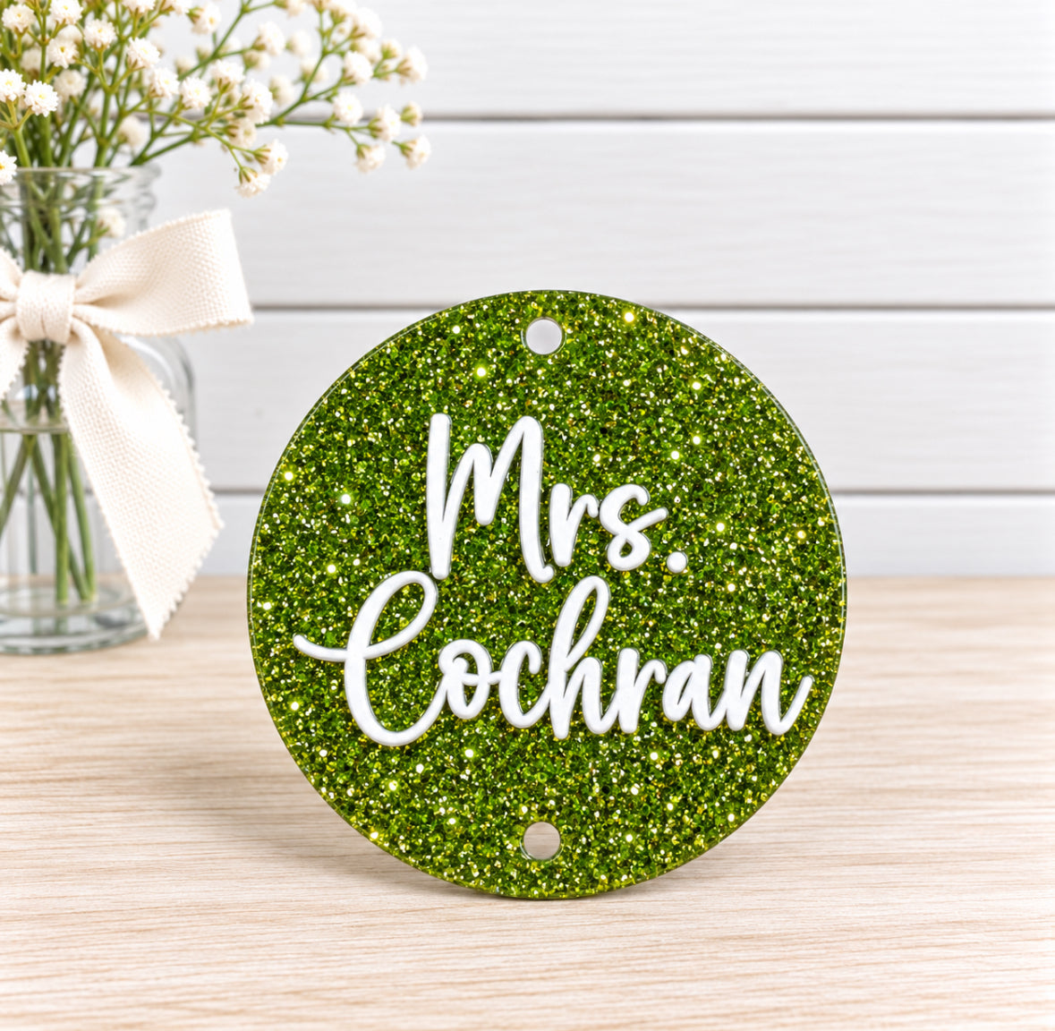 DOORBUSTER Personalized Acrylic Lanyard Disc | Custom Name Lanyard Add-On | 2 Inch Doorbuster