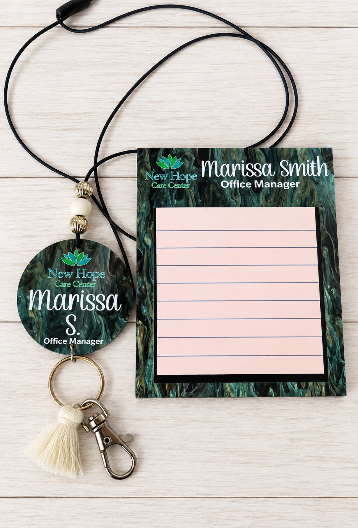 Personalized acrylic beaded lanyard with custom name or logo — additional product view 11