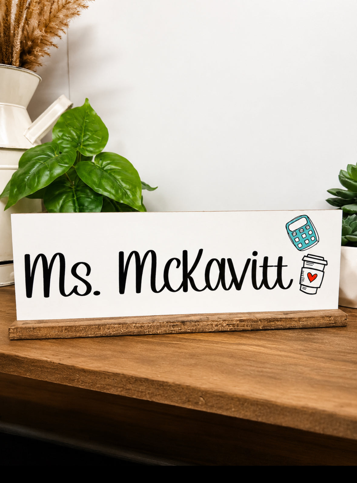 Personalized Teacher Desk Plate; Name Plate; Desk Plaque