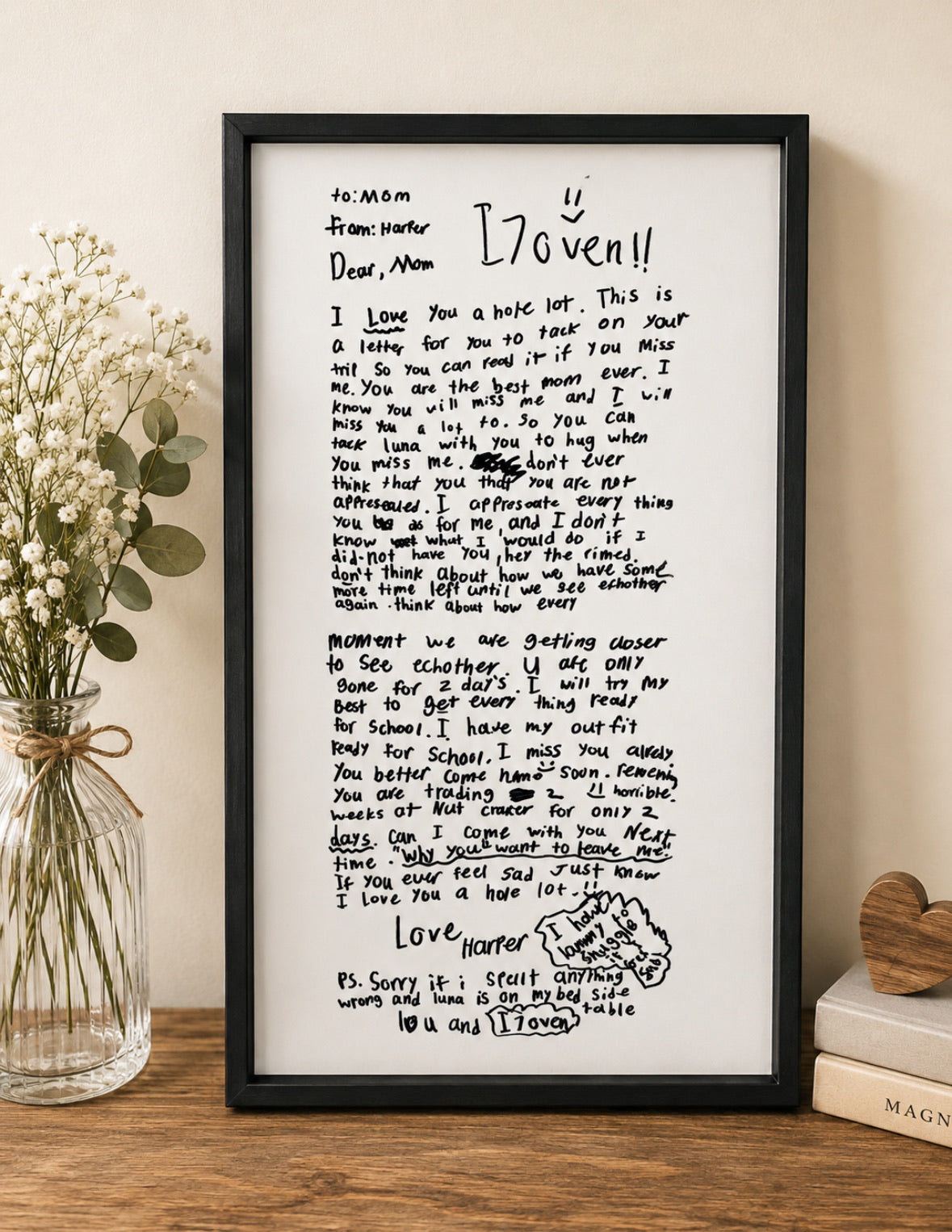 Your handwritten Recipe/Letter transferred to wood Sign