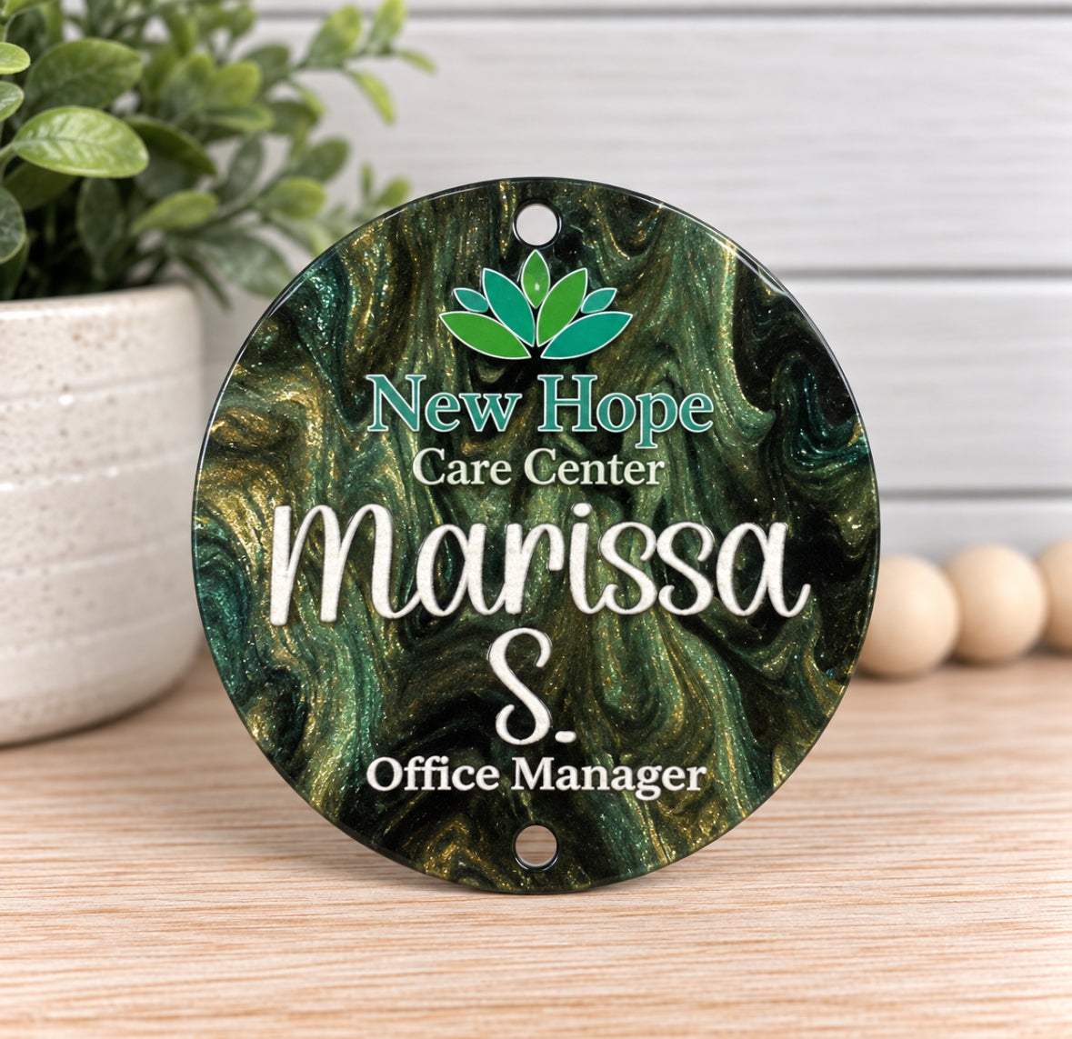 DOORBUSTER Personalized Acrylic Lanyard Disc | Custom Name Lanyard Add-On | 2 Inch Doorbuster